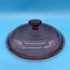 Pyrex V-1-C Cranberry Glass Replacement Lid for 1.5 L Saucepan Vision