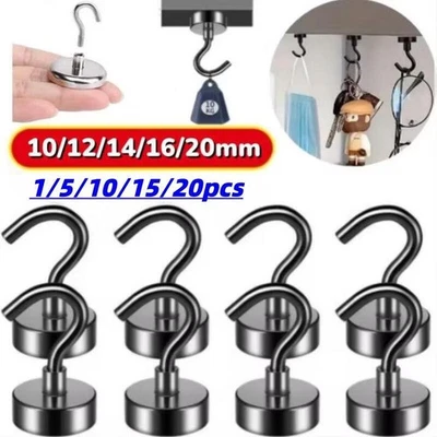 Magnethaken Topfmagnet Magnet Haken Hakenmagnet Stark haken Set 1/5/10/15/20pcs - Bild 1 von 4