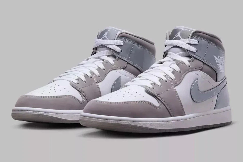 Nike Air Jordan 1 Mid SE Blanco Medio Gris Fresco HF3216-100 Para hombres Talla 11 Foto 2 de 4