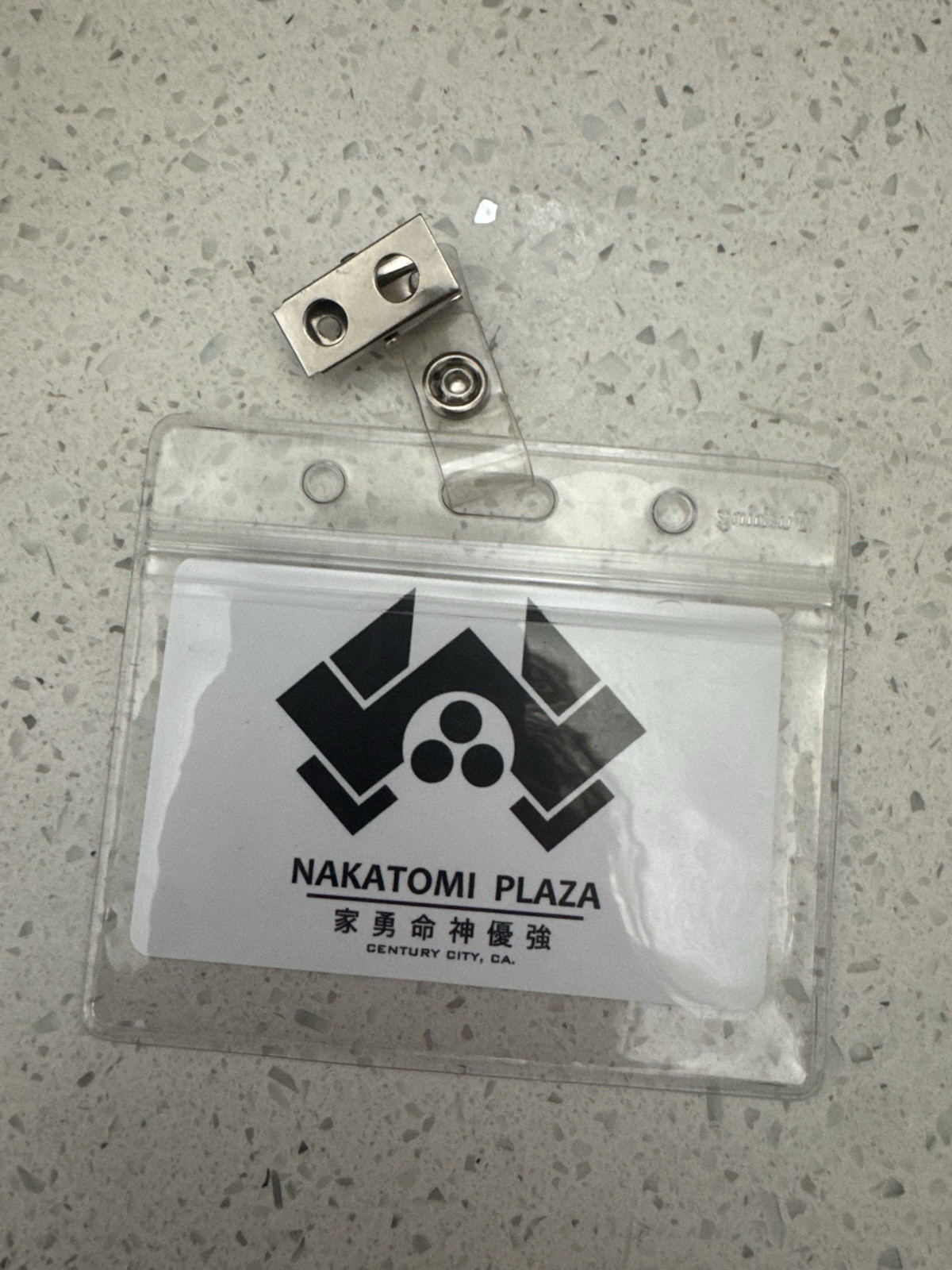 Die Hard Movie Replica Nakatomi Plaza Employee Security ID Badge Hans Gruber Holly Gennaro