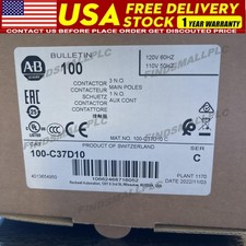1PC Allen Bradley 100-C37D10. CONTACTOR. 110-120VAC NEW