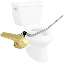 Side Mount Toilet Handle Fit for Kohler 87115-VF, Gold Toilet Flush Handle Ki...
