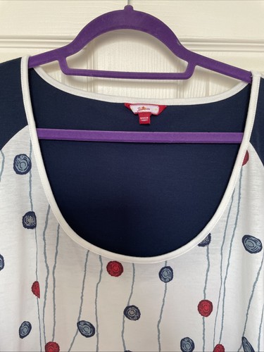 Joe Browns Size 28 Scoop Neck Women's 3/4 Sleeves Tunic In Fun Design - Picture 3 of 8