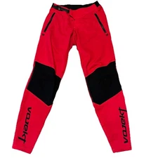 Vojekt Moto BMX MTB Racing Pants Mens 32 Red Black Motocross Dirt Bike Off Road