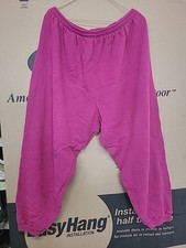 Vintage Hanes Her Way Blank Jogger Sweatpants Size 2XL Pink