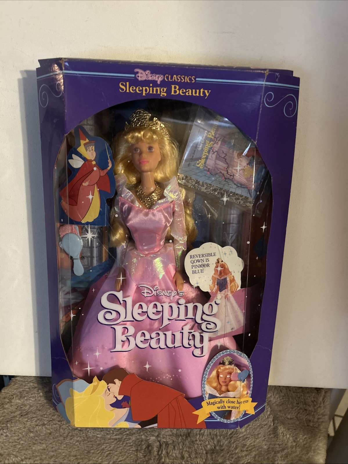 Disney Classics Sleeping Beauty 12" Doll Mattel Closes Her E