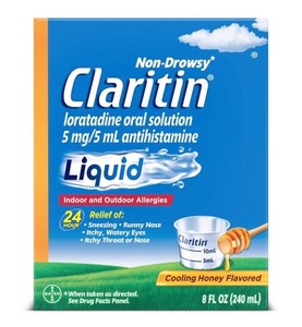 Claritin Cooling Honey Liquid Allergy Relief 8 Fl Oz Non Drowsy 24 Hr Exp 11/26