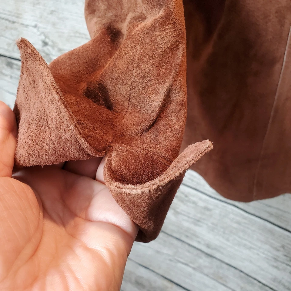 Vintage Live A Little Suede Jacket Brown Size 1X - Image 3 of 4