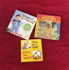 Scholastic Set of 3 Bilingual English/Spanish Books for Baby/Toddler Kids
