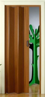 Porta A Soffietto Monica Vouwschuifdeur 83x214 Cm - Wit - Ruimtebesparende PVC Vouwdeur