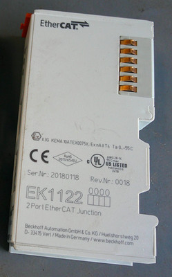 (1) Beckhoff EK1122 2-Port EtherCAT Fast Hot Connect Junction