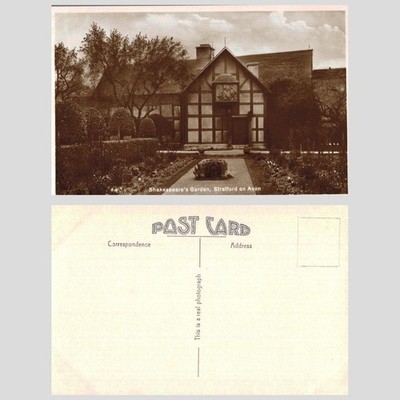 Alte Postkarte - Shakespeares Garten Stratford auf Avon ECHTFOTO UNBESENDET