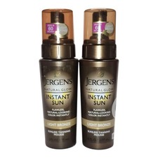 Jergens Natural Glow Instant Sun Tanning Mousse Light Bronze 6 oz LOT OF 2