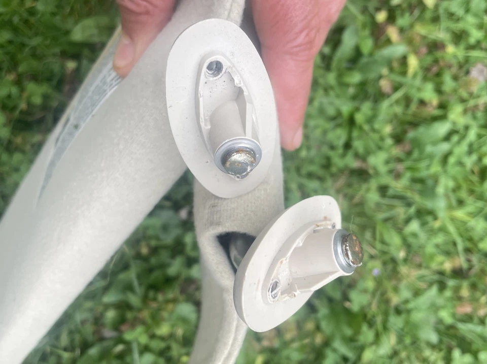 2001-2007 Ford Escape Mercury Mariner Beige Tan Sun Visors See Pics - Image 4 of 4