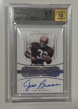 2018 Flawless Jim Brown All Pro Ink GOLD Auto /10 BGS 9.5/10