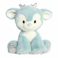 Aurora  Festive Holiday Dashing Reindeer  Stuffed Animal - Medium, Blue