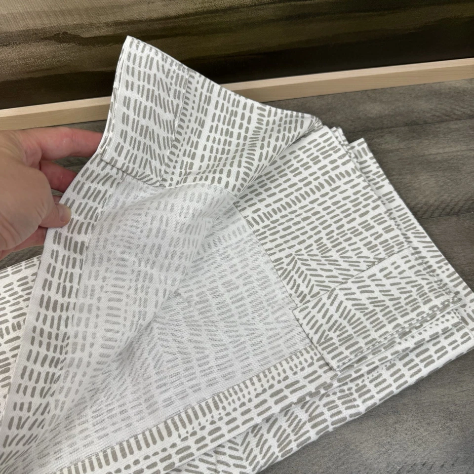 West Elm Cotton Canvas Bomu Curtain Drape 48”x108” Unlined Stone Gray OB - Image 3 of 4