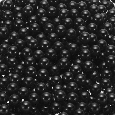 500Pcs Faux Pearl for Crafting 10mm No Hole ABS Round Pearls Beads Black