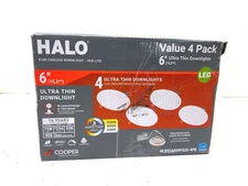 Halo 6 in. 3000K-5000K Selectable CCT LED White Recessed Light (4pk)