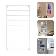 10 Tiers Iron Wall Mounted Scarf Rack Tie Display Rack Towels Storage Rack Shelf