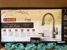 Delta Marca Pull-Down Sprayer Kitchen Faucet with Shield Spray Stainless