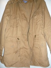 Laura Scott Anorak Jacket Yellow Stone Tan Mi...