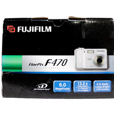 Fujifilm FinePix F470 Digital Camera 6.0MP 13.2x Zoom 2.5" LCD Screen Open Box 