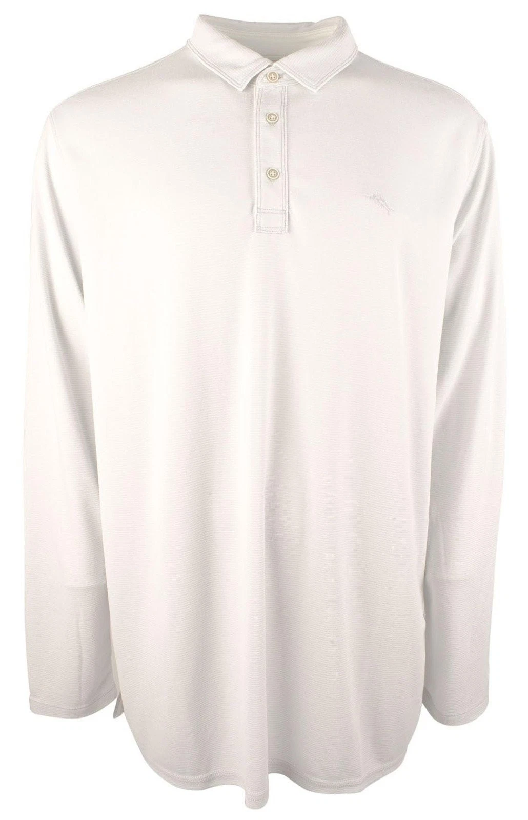 Tommy Bahama Men's Paradise Cove Long-Sleeve Polo Shirt Zinc Gray, 2XT