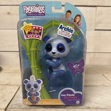 Fingerlings Baby "Archie" The Blue Glitter Panda 40 Sounds Fast Shipping