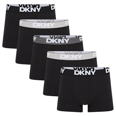 DKNY Men's Portland 5 Pack Breathable Cotton Trunk Boxer Briefs