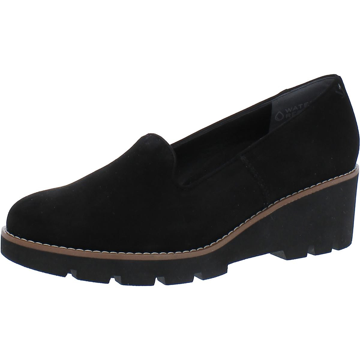 Женские мокасины из текстурированной замши Willa черного цвета 6 Medium (B,M) BHFO 6902