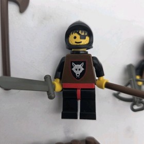 LEGO Castle WolfPack Bandits Bandit Minifigures Mini Figures Lot W/ Flag Weapons