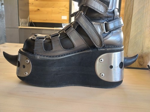 Nuevas botas de plataforma Rock Rubber Spike edición limitada para mujer años 90 - Imagen 7 de 20
