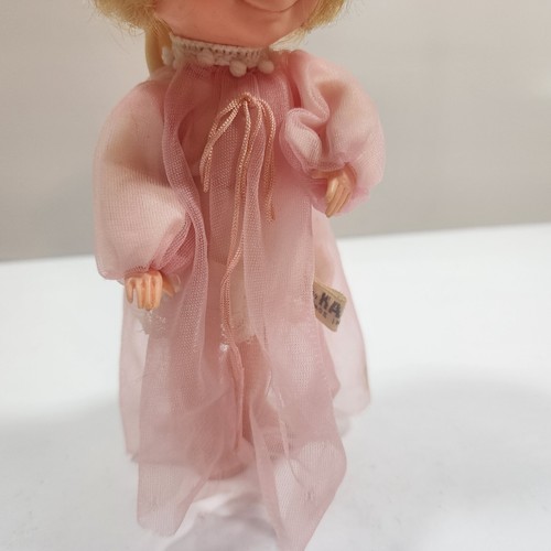 Vintage Kamar Doll Big Eyes Pink Angel Wings 8" Japan Mid Century Modern - Picture 4 of 13