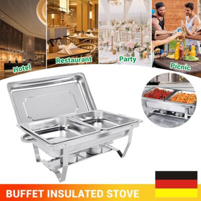 11L Chafing Dish Speisenwärmer Edelstahl Warmhaltebehälter Rechaud Wärmebehälter