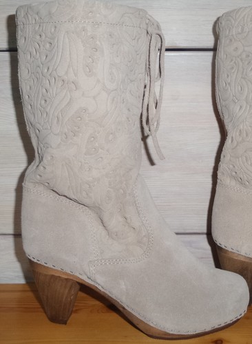 SATINA WildLeder Stiefel HOLZ-Sohle | 37 | *NEU* - Bild 8 von 12