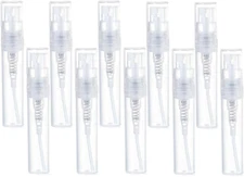2ml Clear Plastic Empty Bottle Spray Refillable Perfume Atomizer Bottles 10 Pack