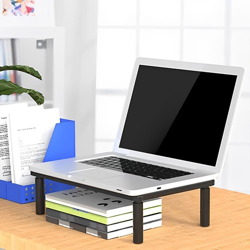 Metal Shelf Holder with Airflow Vents 3 Height Adjustable for Laptop PC Printer - Picture 6 of 10