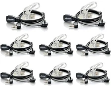 8 PC Walkie Talkies Earpieces 2 Pin Covert Air Acoustic Tube Headset 2 Way Radio