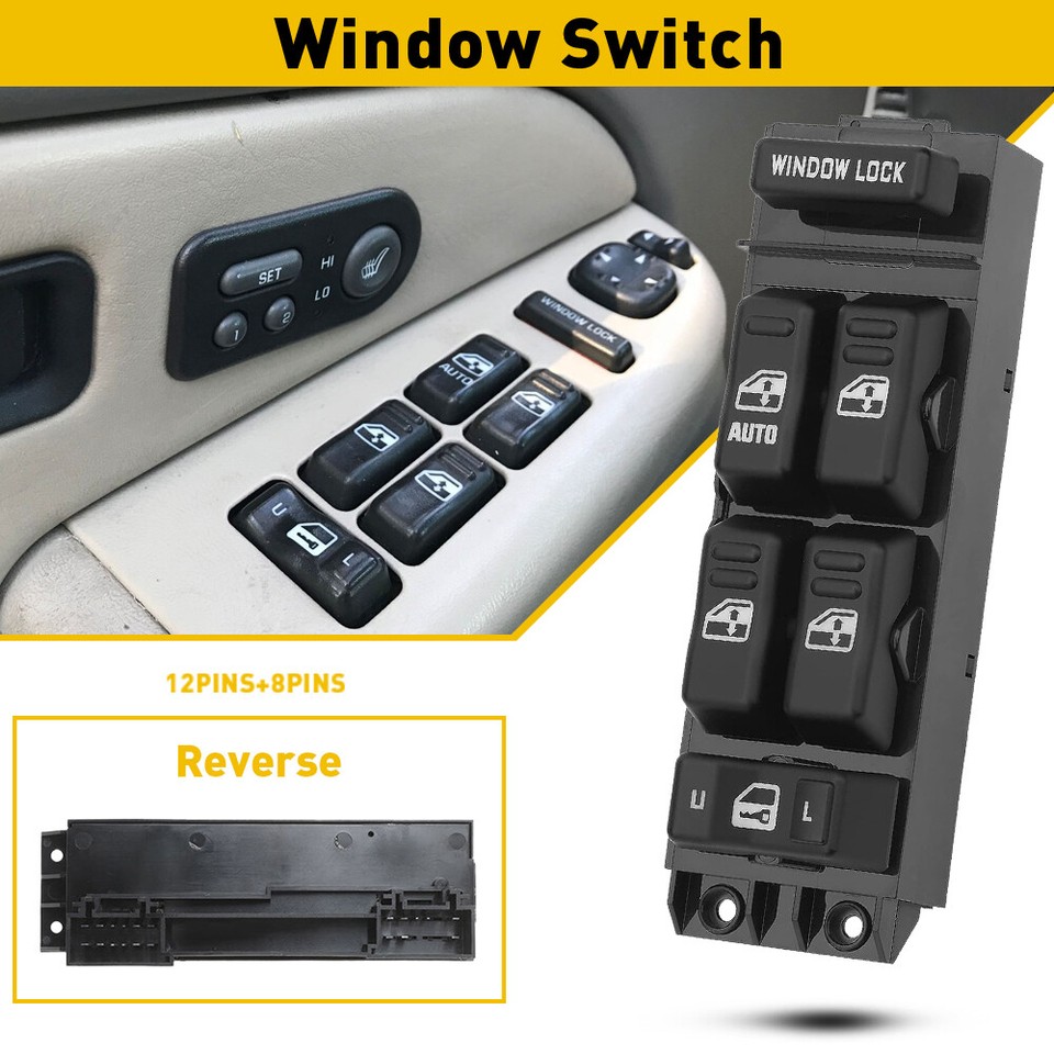 Left Power Window Master Control Switch for Chevy Silverado Suburban