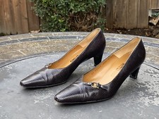 Vintage Salvatore Ferragamo Snakeskin Leather Shoes Womens Size 8 AA