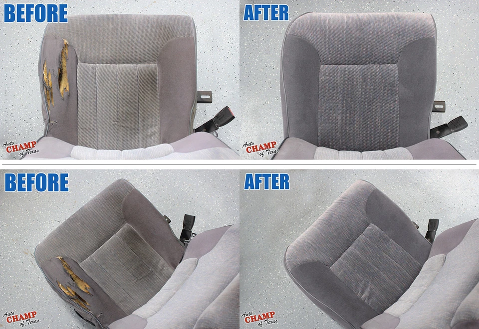 Cubierta de asiento de tela gris para Dodge Ram 1500 2500 3500 4500 SLT 1997 Foto 3 de 4