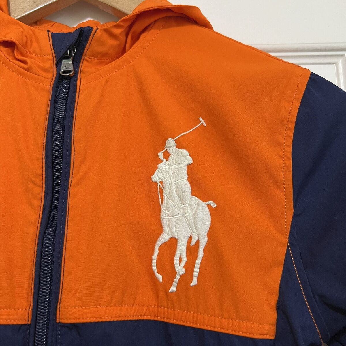 Polo Ralph Lauren Kids Windbreaker Jacket Big Pony Orange Polo Ralph Lauren Kids Windbreaker Jacket Big Pony Orange