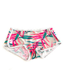 Victoria's Secret PINK Velvet Trim Shortie Panty Silver Floral