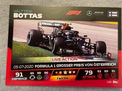 Topps F1 Turbo Attax 2021 Formel 1 Formula 1 Nr.133 Valtteri Bottas Live Action