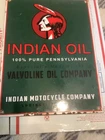Porcelain Indian Motor Oil  Vintage Metal Sign Advertising