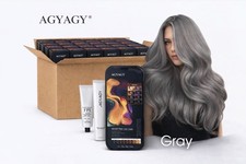 Gray Plant-Based Herbal Hair Dye Kit  No Ammonia  40 Boxes  Wholesale
