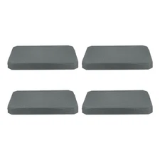 4 Pcs Chair Seat Covers Stretch Rectangle Bar Stool Covers Light Grey