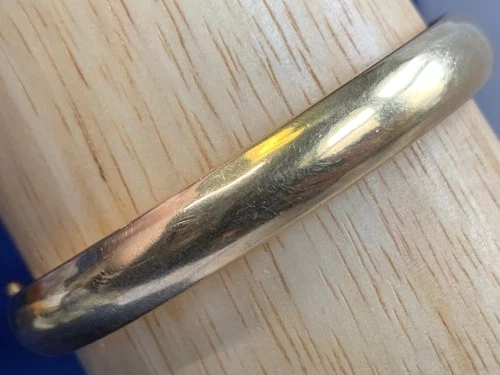 Vtg 1/20 12K Gold Filled HF Barrows Bangle 7" Costume Jewelry Push Button Clasp