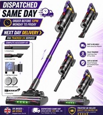 48000Pa Cordless Vacuum Cleaner 550W/65Min Stick Pet Hair LED Ultra Quiet UK